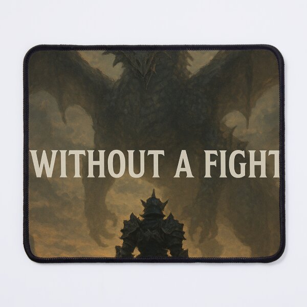 Item preview, "I Won’t Go Out Without a Fight" – Dark Fantasy Warrior Art designed and sold by DamnOspin.