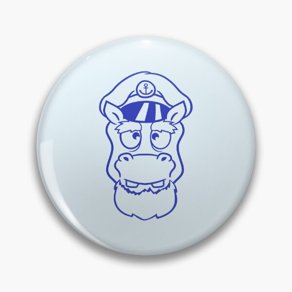 Item preview, Funny Hippo Captain Sails Cute Cartoon Comic designed and sold by shirt-o-mat.