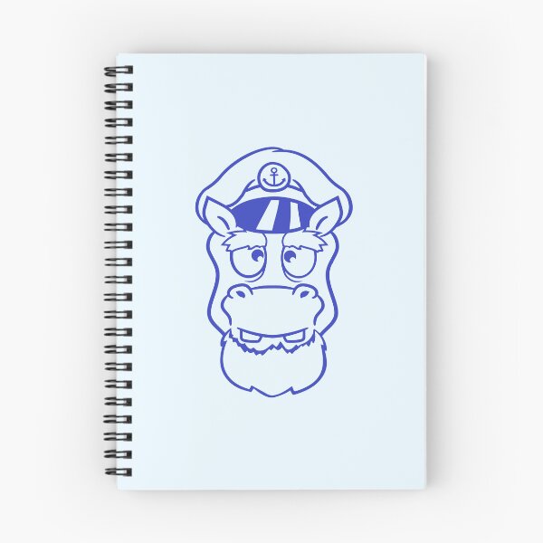 Item preview, Funny Hippo Captain Sails Cute Cartoon Comic designed and sold by shirt-o-mat.