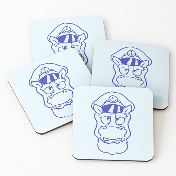 Item preview, Funny Hippo Captain Sails Cute Cartoon Comic designed and sold by shirt-o-mat.