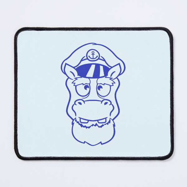 Item preview, Funny Hippo Captain Sails Cute Cartoon Comic designed and sold by shirt-o-mat.