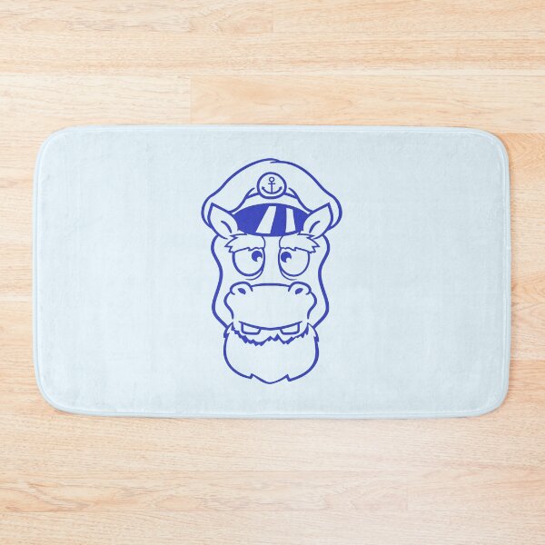 Item preview, Funny Hippo Captain Sails Cute Cartoon Comic designed and sold by shirt-o-mat.