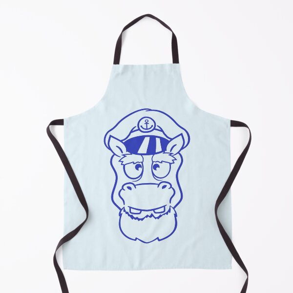 Item preview, Funny Hippo Captain Sails Cute Cartoon Comic designed and sold by shirt-o-mat.