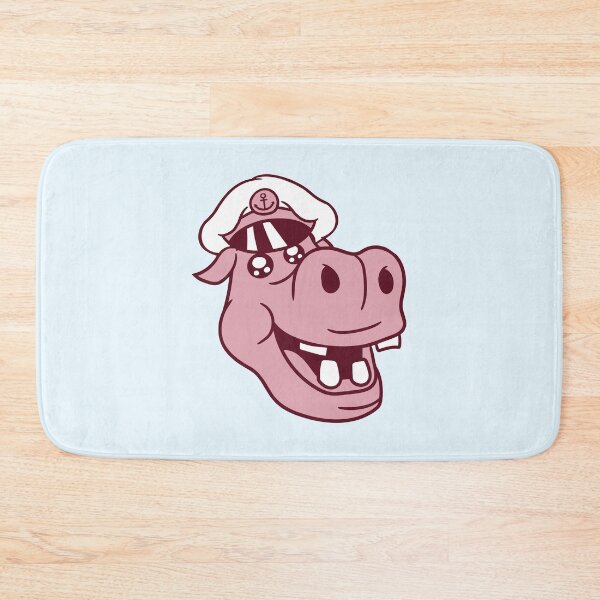 Item preview, Funny Hippo Captain Sails Cute Cartoon Comic designed and sold by shirt-o-mat.