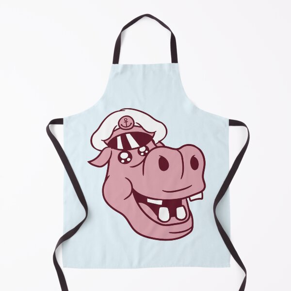 Item preview, Funny Hippo Captain Sails Cute Cartoon Comic designed and sold by shirt-o-mat.