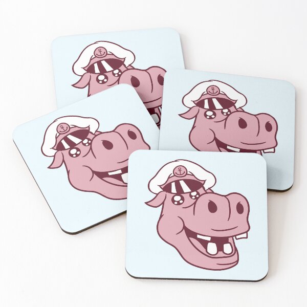 Item preview, Funny Hippo Captain Sails Cute Cartoon Comic designed and sold by shirt-o-mat.