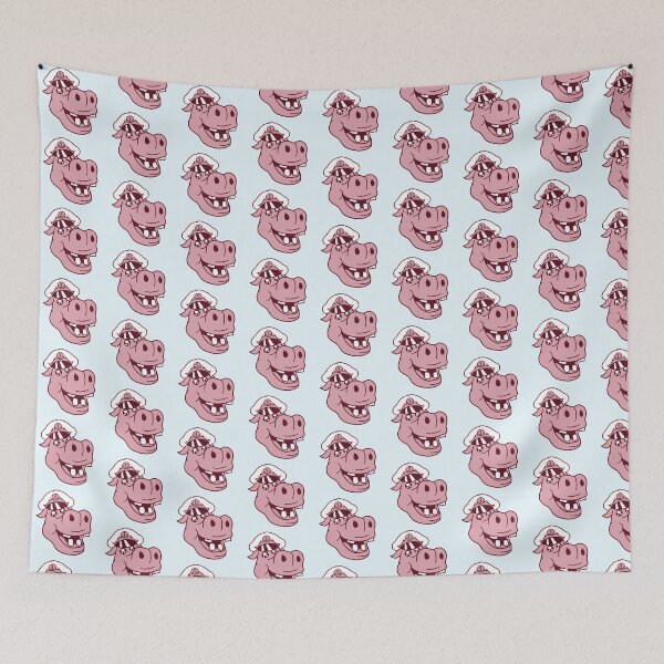 Item preview, Funny Hippo Captain Sails Cute Cartoon Comic designed and sold by shirt-o-mat.