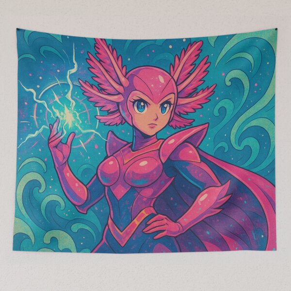 Item preview, Aquatic Power Heroine Axolotl designed and sold by JonelleTshirts.