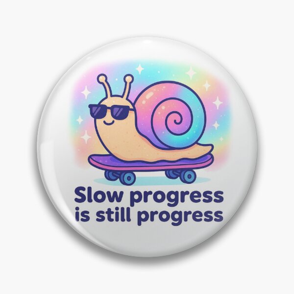 Item preview, Slow Progress is Still Progress – Funny Snail Skate Shirt, Vaporwave Motivational Design designed and sold by LEO Vaporwave.