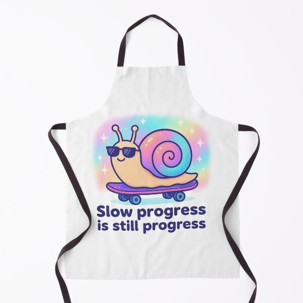 Item preview, Slow Progress is Still Progress – Funny Snail Skate Shirt, Vaporwave Motivational Design designed and sold by LEO Vaporwave.