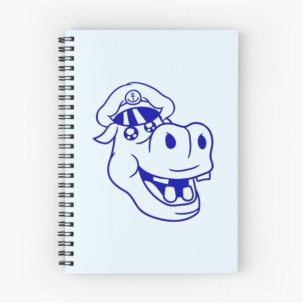 Item preview, Funny Hippo Captain Sails Cute Cartoon Comic designed and sold by shirt-o-mat.