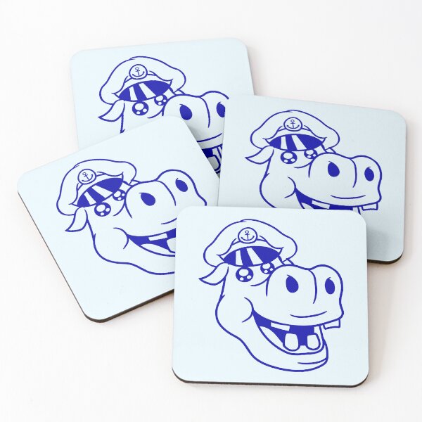 Item preview, Funny Hippo Captain Sails Cute Cartoon Comic designed and sold by shirt-o-mat.