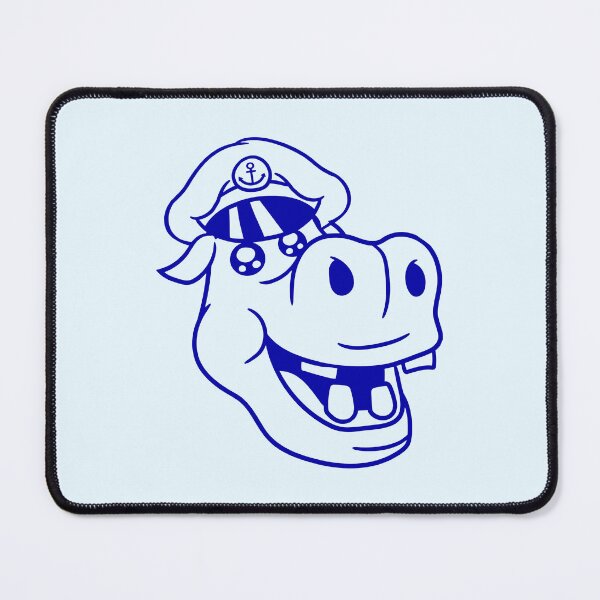 Item preview, Funny Hippo Captain Sails Cute Cartoon Comic designed and sold by shirt-o-mat.