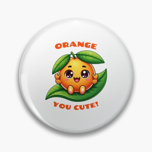Item preview, Orange You Cute with Cartoon Style Orange designed and sold by PureGoldDesigns.
