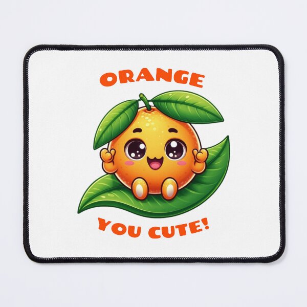 Item preview, Orange You Cute with Cartoon Style Orange designed and sold by PureGoldDesigns.