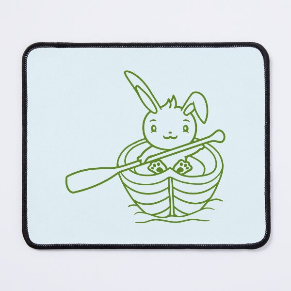 Item preview, Cute Rabbit Bunny Paddles Rowing Boat Love Comic designed and sold by shirt-o-mat.