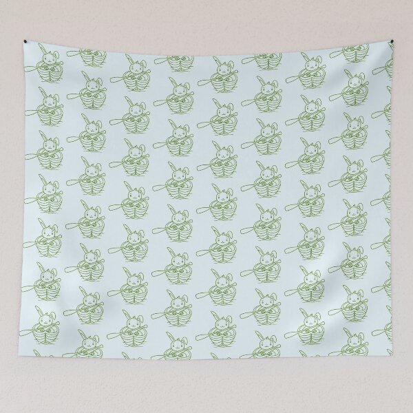Item preview, Cute Rabbit Bunny Paddles Rowing Boat Love Comic designed and sold by shirt-o-mat.