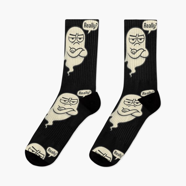 Item preview, Grumpy Ghost Cartoon – Funny Sarcastic Ghost Saying “Really?” designed and sold by Rushurban.