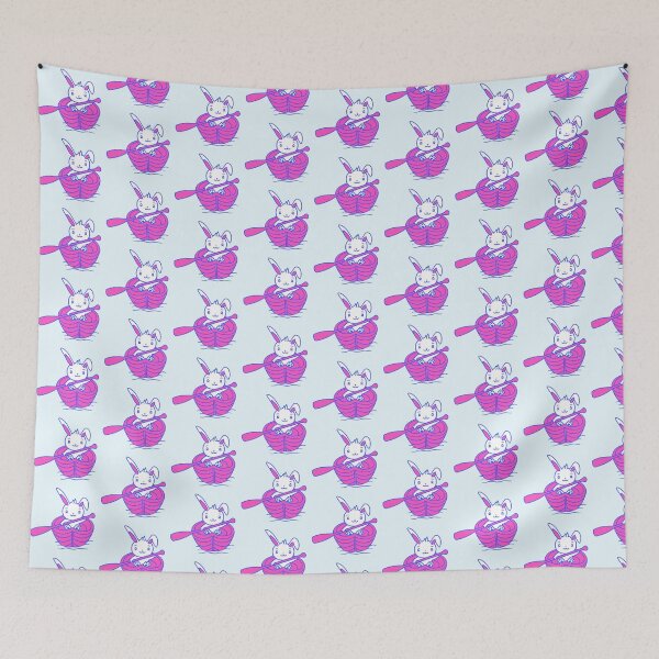 Item preview, Cute Rabbit Bunny Paddles Rowing Boat Love Comic designed and sold by shirt-o-mat.