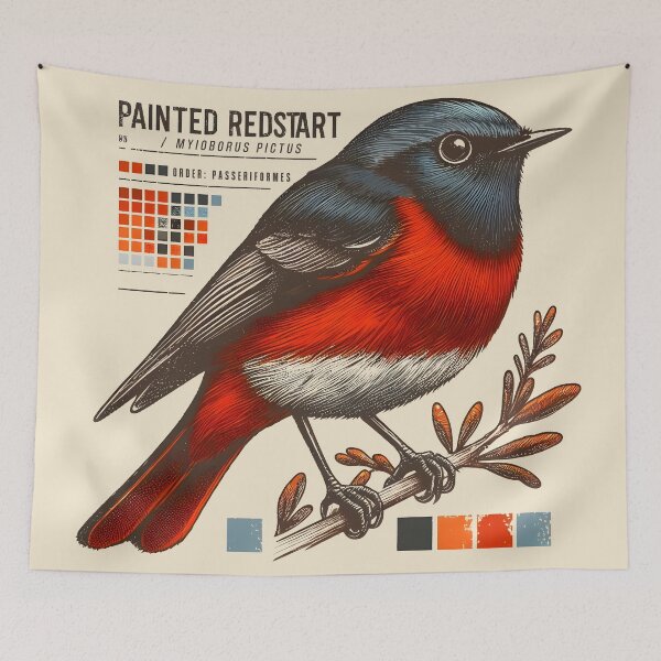 Item preview, Painted Redstart 2 designed and sold by theAVIARY7.