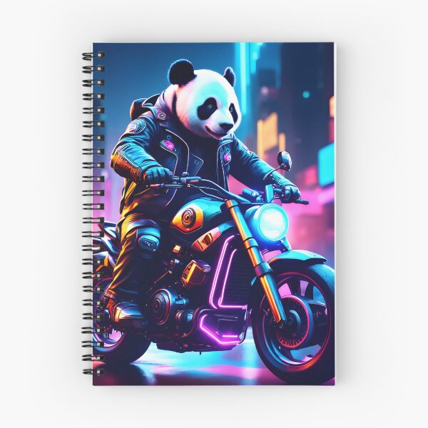 Item preview, Panda Biker Riding a Fantasy Road designed and sold by MOKAdesign.