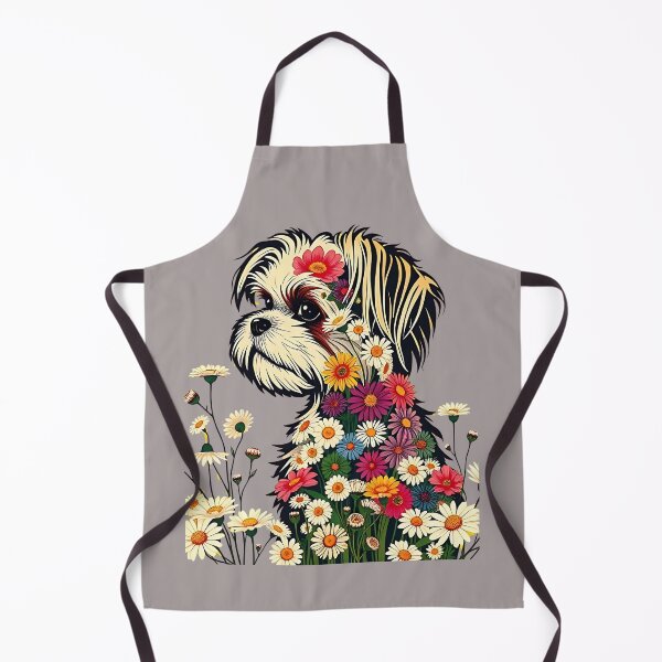 Item preview, Shih Tzu Boho wildflower daisies, Shihtsu, Shi-soo designed and sold by KreativKulture.