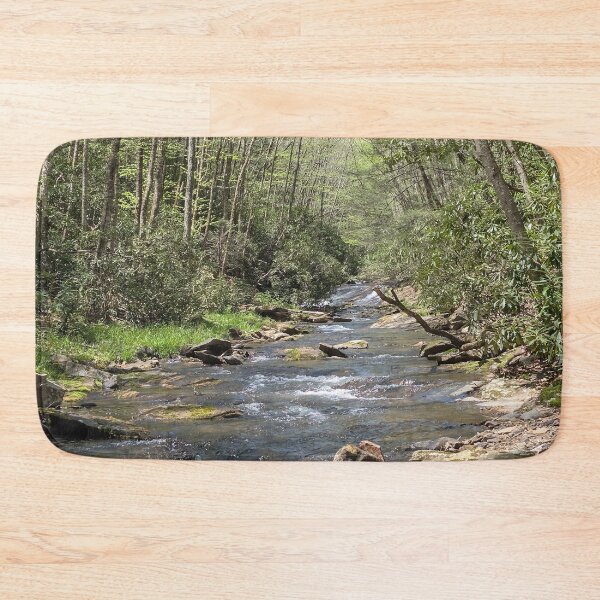 Item preview, Mountain Stream Winding Through Rhododendron Thickets designed and sold by NoRagetsArt.