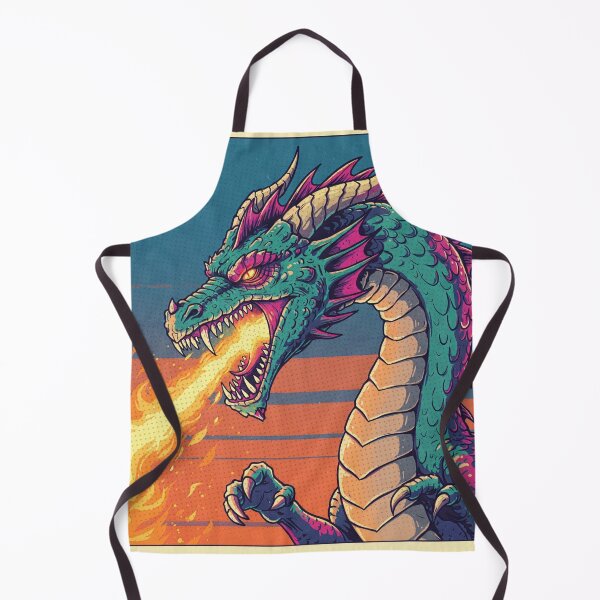 Item preview, Retro Comic Style Dragon Breathing Fire designed and sold by Claustronautas.