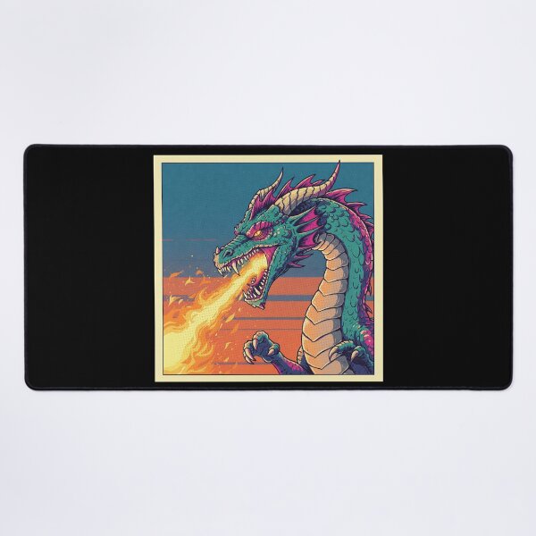 Item preview, Retro Comic Style Dragon Breathing Fire designed and sold by Claustronautas.
