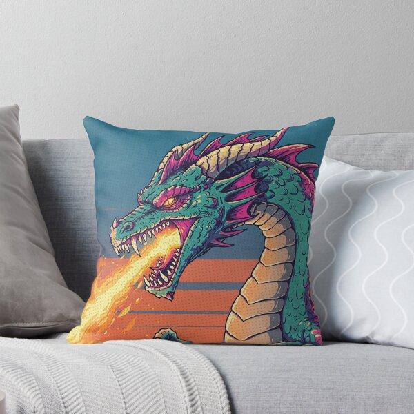Item preview, Retro Comic Style Dragon Breathing Fire designed and sold by Claustronautas.