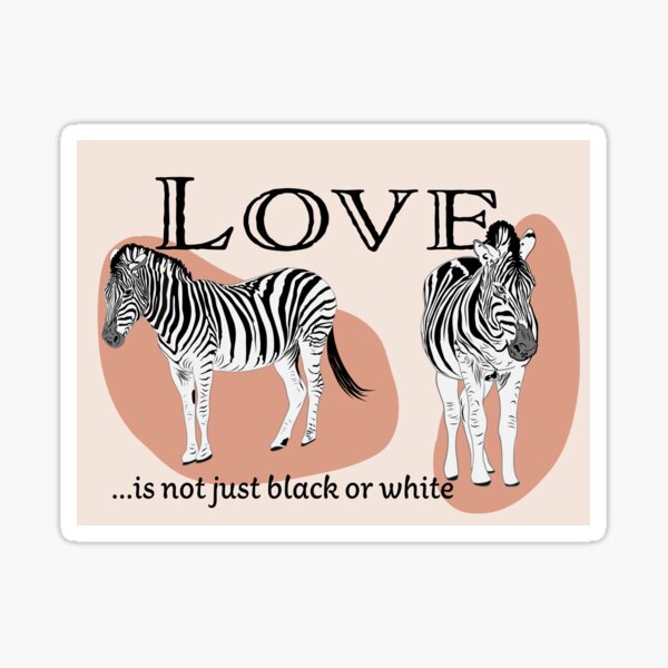Zebra Love Sticker