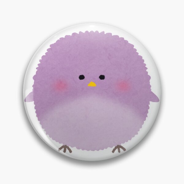 Item preview, Round Purple Kawaii Bird – Cute Chubby Chirp designed and sold by Blueprint&co.