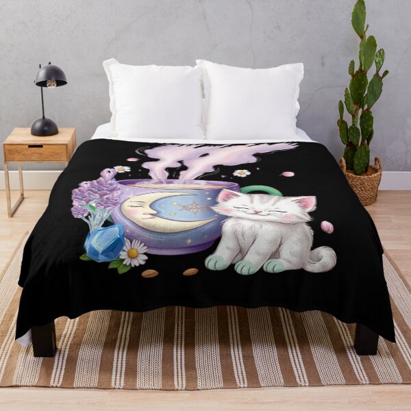 Item preview, Moonbrew Cat – Watercolor Pastel Magical Cat Illustration designed and sold by Design_Your_Day.