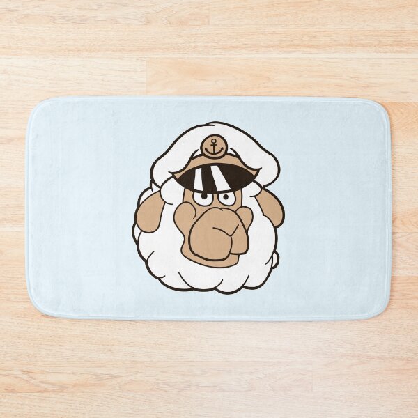 Item preview, Cute Sheep Old Captain Cap Face Cool Cartoon Comic designed and sold by shirt-o-mat.