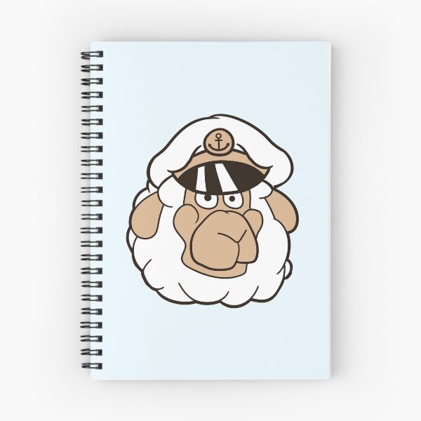 Item preview, Cute Sheep Old Captain Cap Face Cool Cartoon Comic designed and sold by shirt-o-mat.