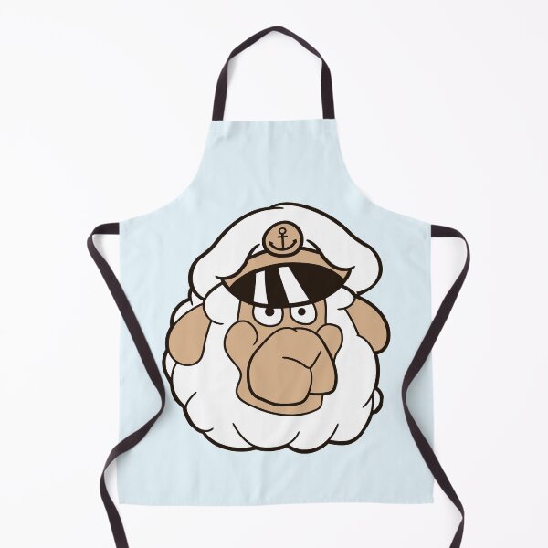 Item preview, Cute Sheep Old Captain Cap Face Cool Cartoon Comic designed and sold by shirt-o-mat.