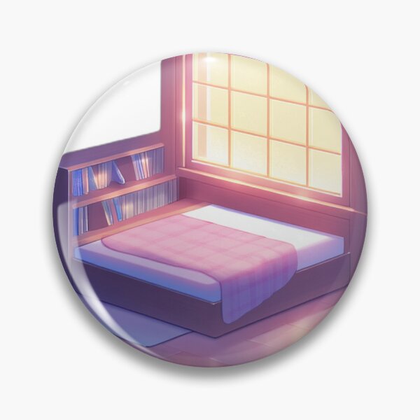 Item preview, aesthetic minimal bed with bookshelf transparent sticker designed and sold by CuteKawaiiStudio.