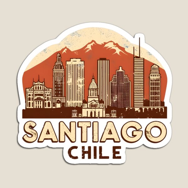 Artikel-Vorschau von Eine Vintage Reiseillustration von Santiago - Chile, designt und verkauft von GoodOldVintage.