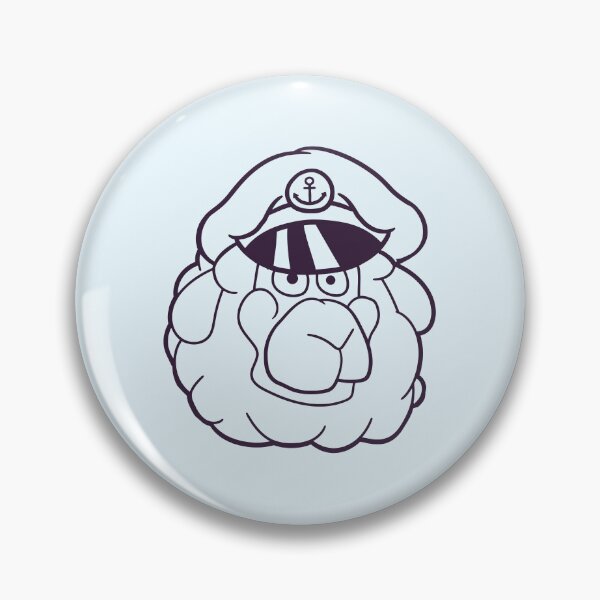 Item preview, Cute Sheep Old Captain Cap Face Cool Cartoon Comic designed and sold by shirt-o-mat.