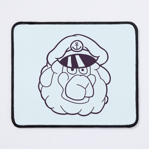 Item preview, Cute Sheep Old Captain Cap Face Cool Cartoon Comic designed and sold by shirt-o-mat.