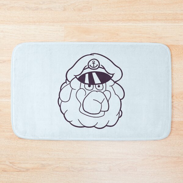 Item preview, Cute Sheep Old Captain Cap Face Cool Cartoon Comic designed and sold by shirt-o-mat.