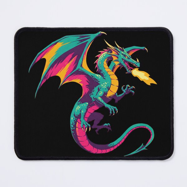 Item preview, Dragon Breathing Fire Retro Pop designed and sold by Claustronautas.