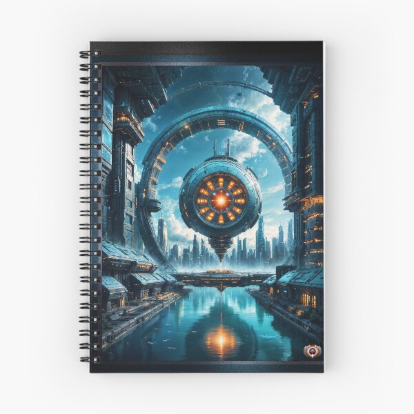 Item preview, The Klacston Portal Amidst A Futuristic Cityscape Backdrop Mesmeriaing AI Concept Art by Xzendor7 designed and sold by Xzendor7 Digital Art Creations.