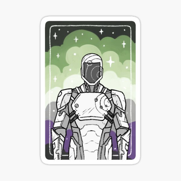 Item preview, aroace murderbot designed and sold by Laya Rose.