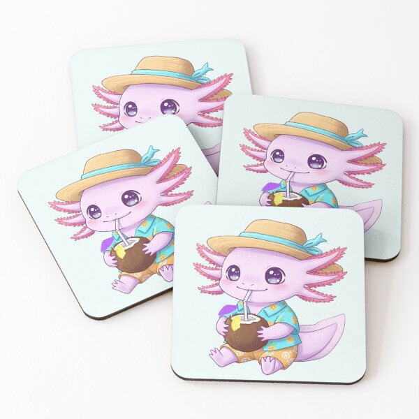 Item preview, Axolotl Drinking Coconut designed and sold by Claustronautas.