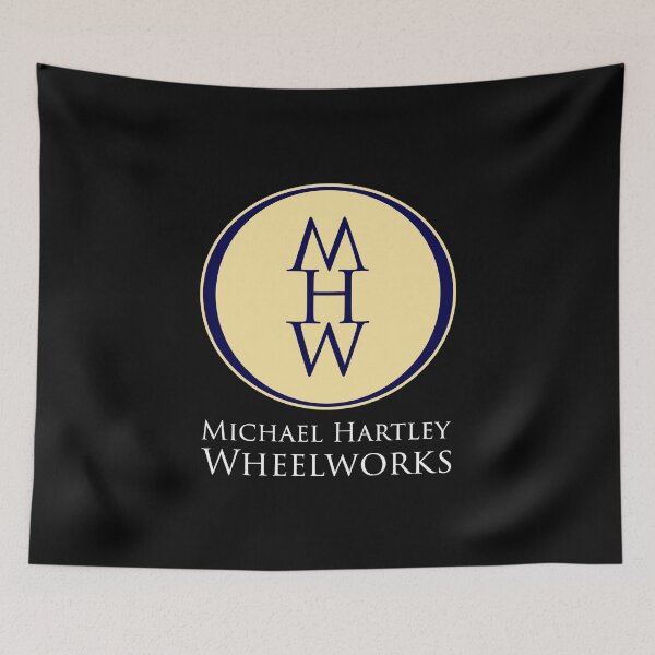 Item preview, Michael Hartley Wheelworks big logo - dark background designed and sold by Half Serious.