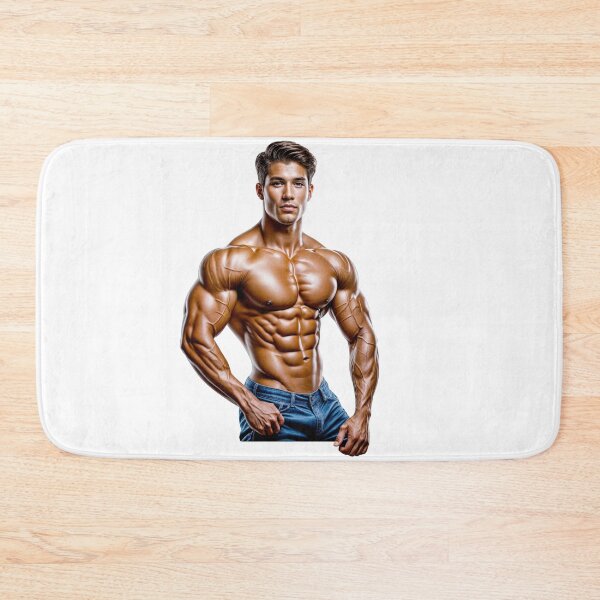 Item preview, Ultra Muscular Bodybuilder Sticker – Bold Fitness Art #115 designed and sold by ForeverPrintsOK.