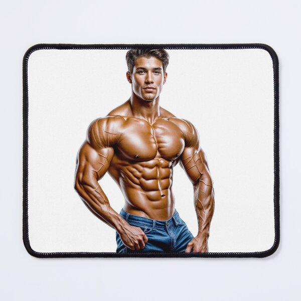 Item preview, Ultra Muscular Bodybuilder Sticker – Bold Fitness Art #115 designed and sold by ForeverPrintsOK.