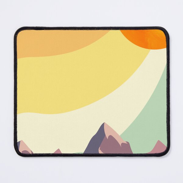 Item preview, Retro Sunset Mountain Landscape designed and sold by dijjaboutique.