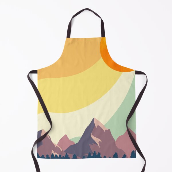 Item preview, Retro Sunset Mountain Landscape designed and sold by dijjaboutique.